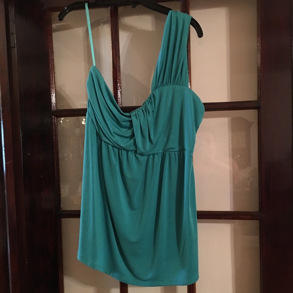 Green One Shoulder Top